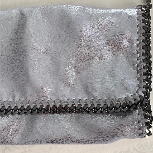 Stella McCartney Falabella Foldover Bag EUC Metallic Silver - Picture 12 of 17